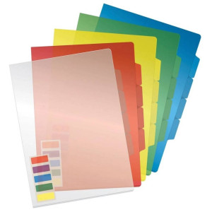 Папка-уголок OfficeSpace - А4 - 3 отделения - 150 мкм - Ассорти