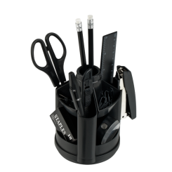 Набор настольный пластиковый OfficeSpace Минидеск - 11 предметов - Черный