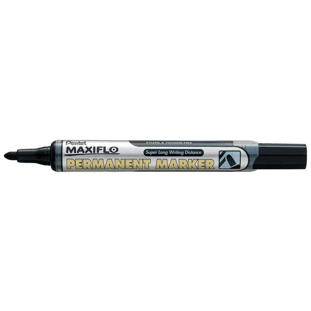 Маркер перманентный нестираемый с подкачкой Pentel Maxiflo - 4,5 мм - Чёрный Маркер перманентный нестираемый с подкачкой Pentel Maxiflo - 4,5 мм - Чёрный