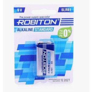 Батарейка крона Robiton Standard - 6LR61 - 9V - 1 штука