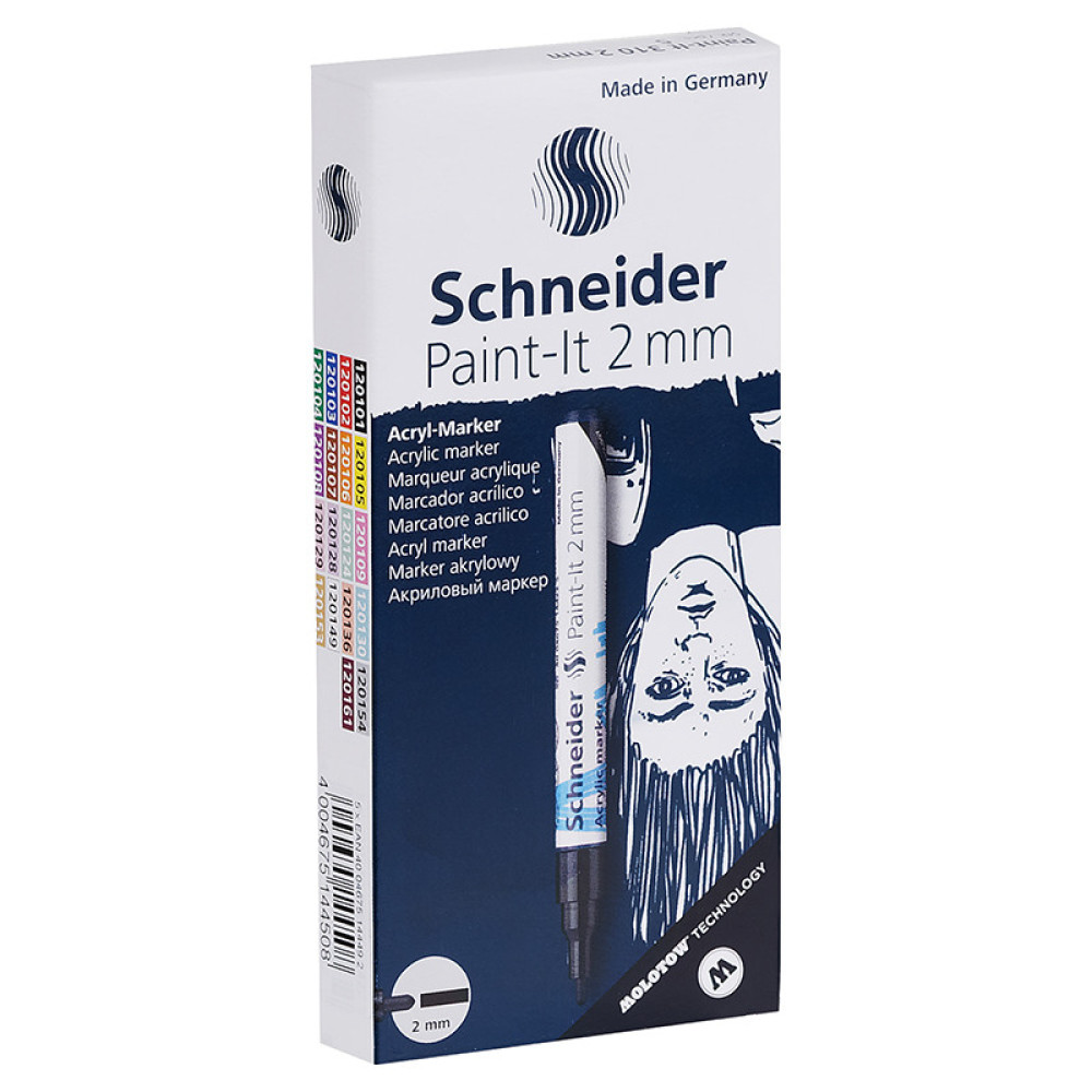 Маркер акриловый Schneider Paint-It 310 - 2 мм - Белый Маркер акриловый Schneider Paint-It 310 - 2 мм - Белый