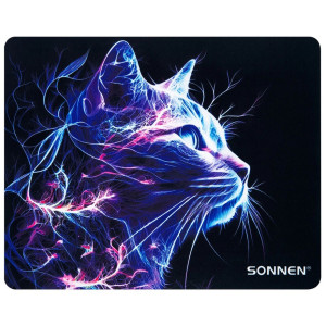 Коврик для мыши Sonnen Neon Cat - 250*200*2 мм - Рисунок