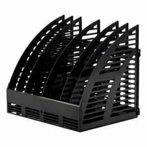 Лоток вертикальный Staff Basic - 6 отделений - Пластик - Чёрный