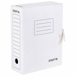 Короб архивный картонный Staff с завязками - 100 мм