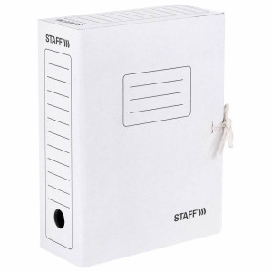 Короб архивный картонный Staff с завязками - 100 мм