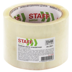 Скотч упаковочный Staff - 72 мм*66 м - Прозрачный