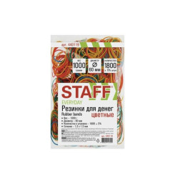 Резинки для банкнот Staff - 60 мм - Ассорти - 1000 г