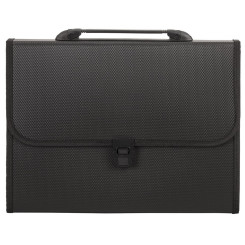 Папка-портфель Staff Standard - Пластик - 7 отделений - Чёрный