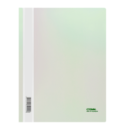 Скоросшиватель пластиковый Стамм Сияние - А4 - 180 мкм - Белый