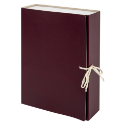 Короб архивный бумвинил Staff - 80 мм - Бордовый