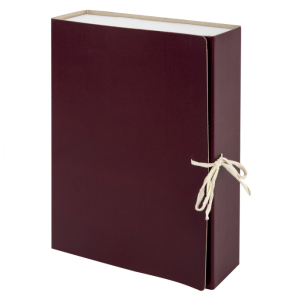 Короб архивный бумвинил Staff - 80 мм - Бордовый