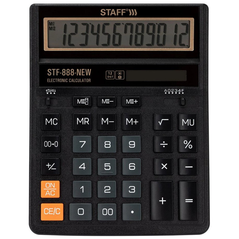 Калькулятор настольный Staff STF-888-New - 12 разрядов - Чёрный Калькулятор настольный Staff STF-888-New - 12 разрядов - Чёрный