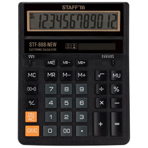 Калькулятор настольный Staff STF-888-New - 12 разрядов - Чёрный