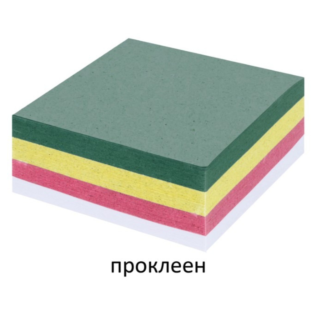 Блок бумаги для записей Staff на склейке - 80*80*30 мм - Цветной Блок бумаги для записей Staff на склейке - 80*80*30 мм - Цветной