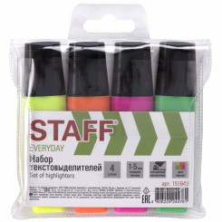 Набор текстовых маркеров Staff Everyday HL-638 - 1-5 мм - 4 цвета