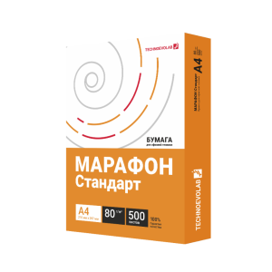 Бумага офисная Марафон Стандарт - 80г - A4 - Класс C - 500 листов