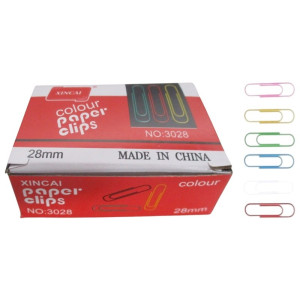 Скрепки цветный Xincai - 28 мм - 100 шт