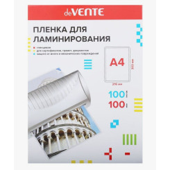 Пленка для ламинирования глянцевая deVente - А4 - 100 мкм - 100 листов