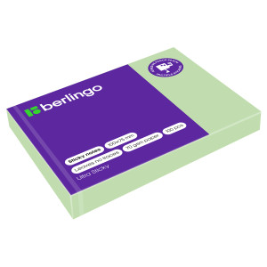 Липкий блок Berlingo Ultra Sticky - 100*75 мм - 100 листов - Зеленый