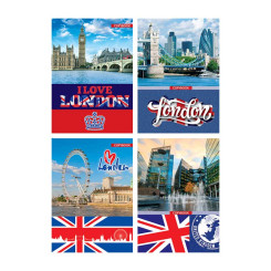 Тетрадь BG Great Britain - А5 - 100 листов - На спирали - Клетка