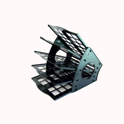 Лоток для бумаг - Веер-1 - 4 отделения - Черный Лоток для бумаг - Веер-1 - 4 отделения - Черный