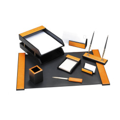 Набор настольный деревянный Delucci - 8 предметов - Светло-черный Набор настольный деревянный Delucci - 8 предметов - Светло-черный