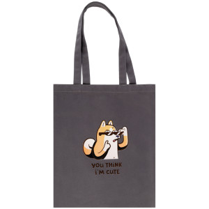 Сумка бумажная Meshu Cute - 33*40 см - Графитовый