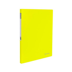 Папка пластиковая Brauberg Neon - А4 - C пружинным скоросшивателем - Желтая