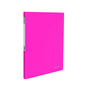 Папка пластиковая Brauberg Neon - А4 - C пружинным скоросшивателем - Розовая