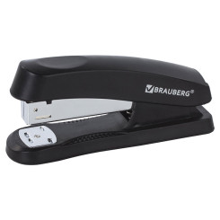 Степлер пластиковый Brauberg Standard №24/6 - 30 листов - Черный
