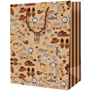 Пакет подарочный ArtSpace Man style - 26*32*12 см