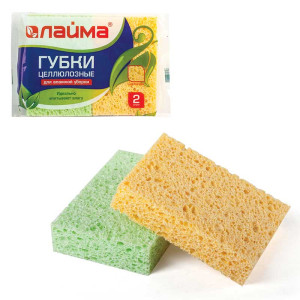 Губки губчатые для мытья посуды Laima - 2 шт - 95*65*20 мм