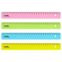 Линейка флуоресцентная Стамм - 25 см - Пластик - Ассорти Линейка флуоресцентная Стамм - 25 см - Пластик - Ассорти