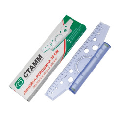 Линейка-рейсшина Пчелка - Металлический ролик - 30 см Линейка-рейсшина Пчелка - Металлический ролик - 30 см