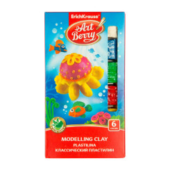 Пластилин ArtBerry с алоэ вера - 6 цветов - 108 г - Со стеком