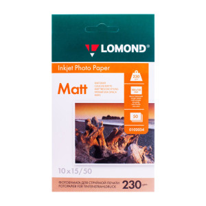 Фотобумага Lomond - А6 - Матовая - Односторонняя - 230 г/кв. м - 50 листов