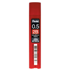 Грифель Pentel - 0,5 мм - 2В - 12 штук