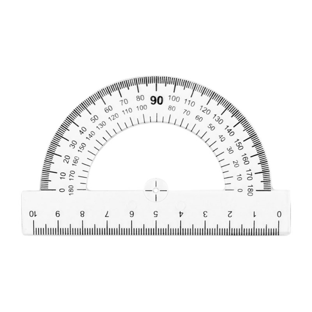 Транспортир пластиковый ArtSpace - 10 см - Прозрачный Транспортир пластиковый ArtSpace - 10 см - Прозрачный