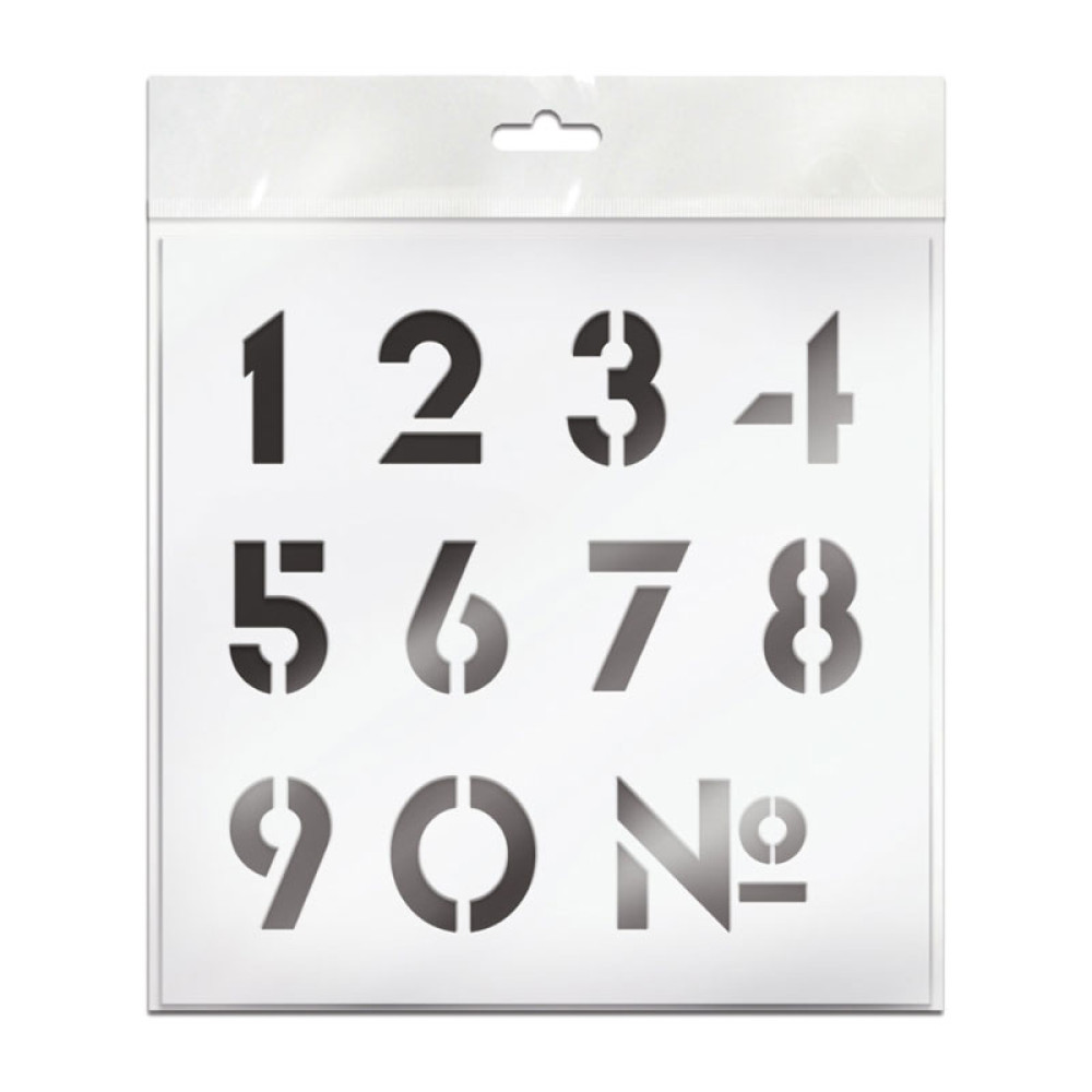 Трафарет Unibob Цифры - Пластик - 20*20 см Трафарет Unibob Цифры - Пластик - 20*20 см