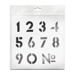 Трафарет Unibob Цифры - Пластик - 20*20 см