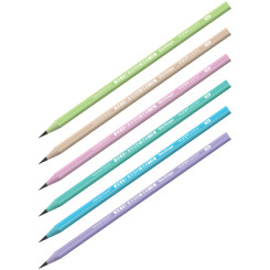 Карандаш чернографитный Berlingo Flexy Pastel - НB - Пластиковый - Без ластика
