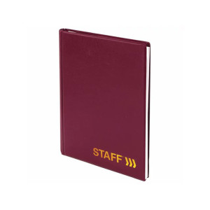 Книжка телефонная Staff - А5 - Бордовая - ПВХ