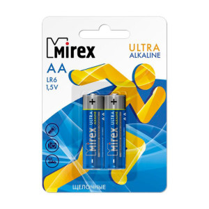 Батарейка алкалиновая Mirex LR6 - АА - 1,5V - 4 штуки