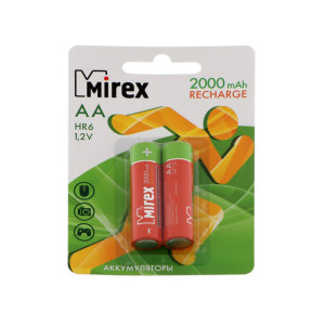 Батарейка аккумуляторная Mirex - АА - 1,2V - 2000 мАч - 1 шт