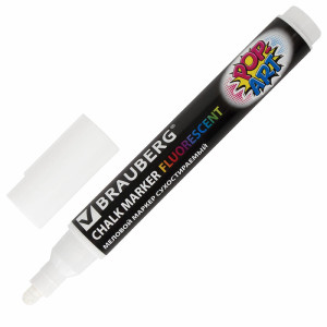 Маркер меловой Brauberg Pop-Art - 5 мм - Белый