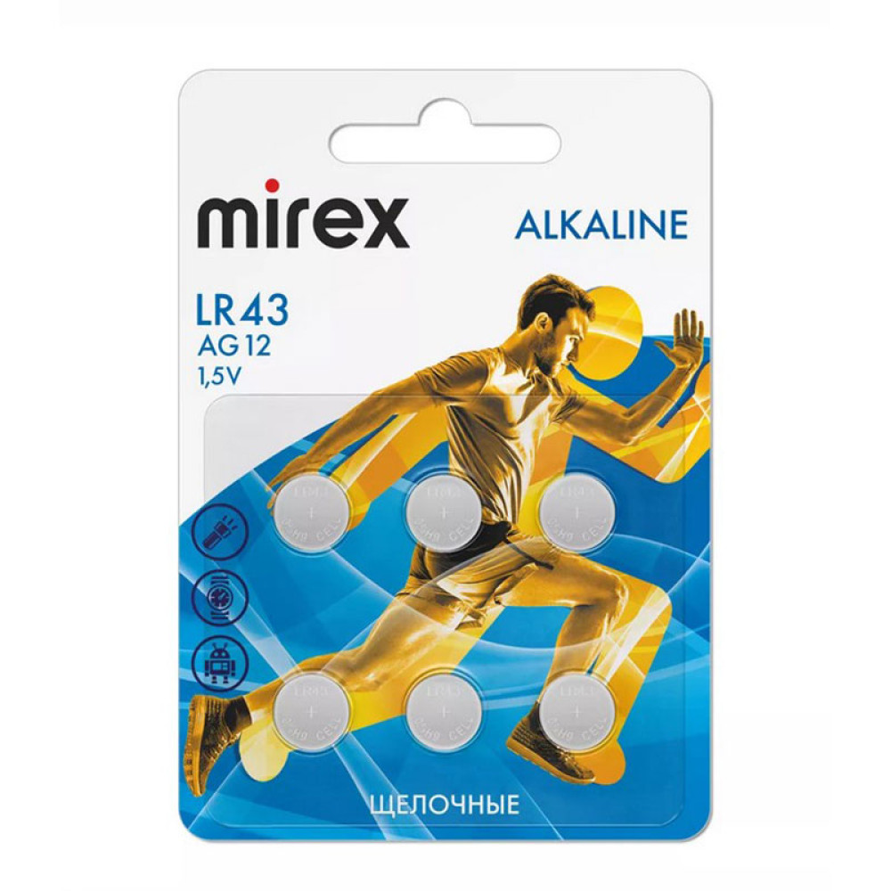 Батарейка Mirex LR43 - 1 штука Батарейка Mirex LR43 - 1 штука