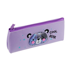 Пенал-косметичка Berlingo Cool bear - Полиуритан - Сиреневый