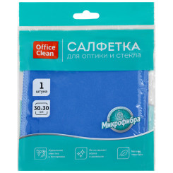 Салфетка OfficeClean Стандарт из микрофибры - 30*30 см - Для стекла