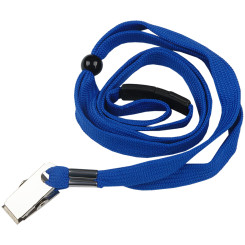 Шнурок для бейджа OfficeSpace с клипсой - 45 см - Синий Шнурок для бейджа OfficeSpace с клипсой - 45 см - Синий