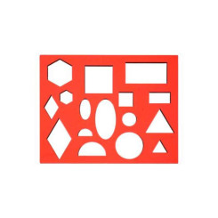 Линейка-трафарет Луч - Геометрические фигуры Линейка-трафарет Луч - Геометрические фигуры